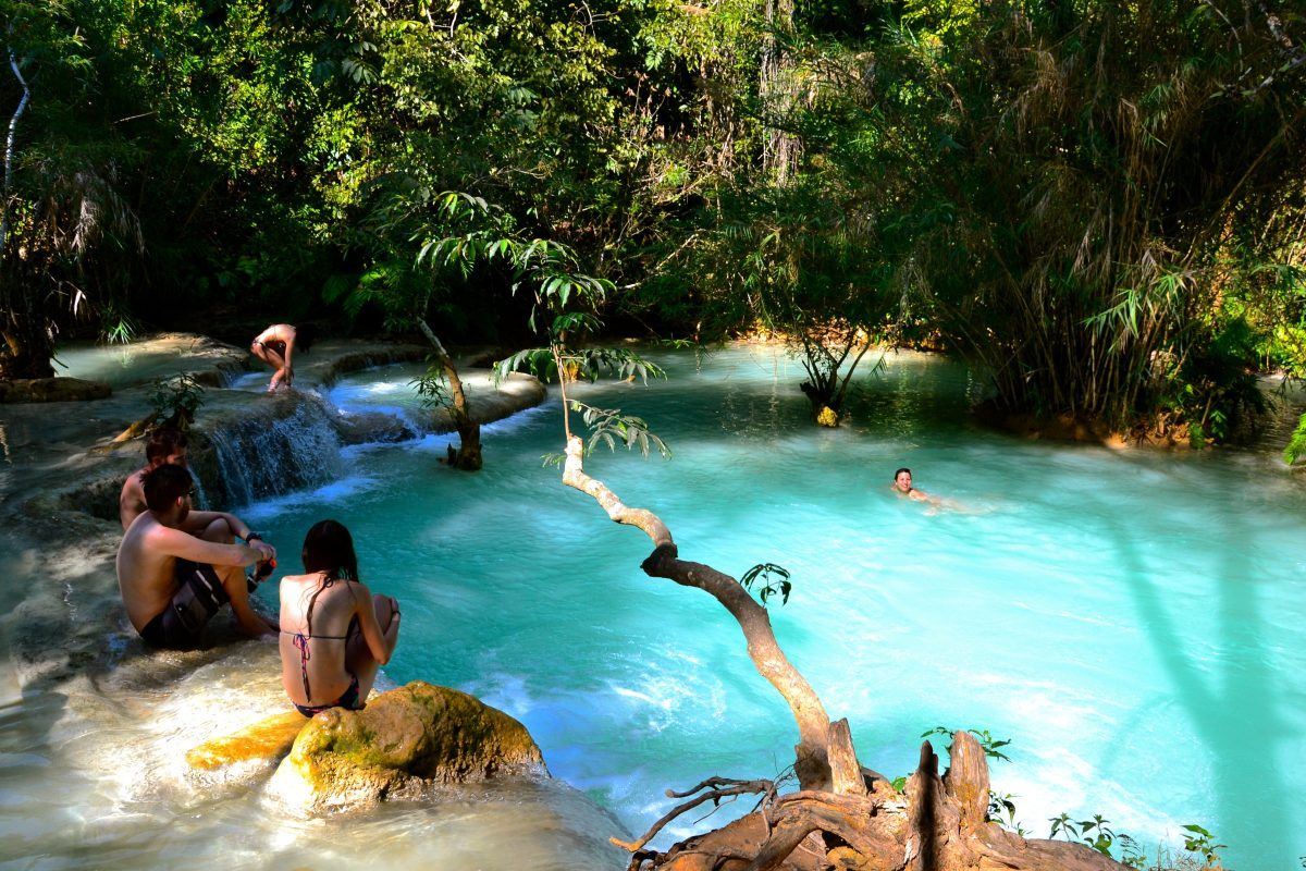 kuang si waterfalls